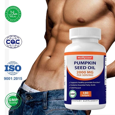 OEM huile de graines de citrouille gels doux pour promouvoir la santé du cuir chevelu 2000 mg huile de graines de citrouille