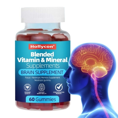 OEM Suppléments cérébraux pour la mémoire et la concentration Suppléments de mémoire nootropiques Gummy pour la santé du cerveau Concentration mentale et cognitive