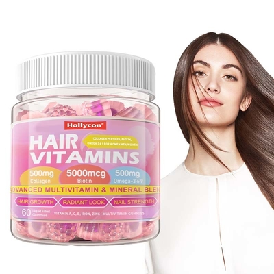 Vitamines pour les cheveux gomme pour la croissance force de la peau ongles santé OEM