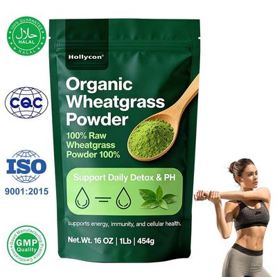 OEM / ODM Organic Wheatgrass Powder - 100% Raw Superfood | Detox, Alkalize & Cleanse | USDA Organic, Vegan 454 Gram , custom Formula, Powder Manufacturer