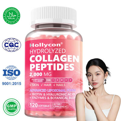 Collagène hydrolysé Peptides de collagène Pilules Liposomiques Originaux d'usine Collagène Suppléments de vitamines