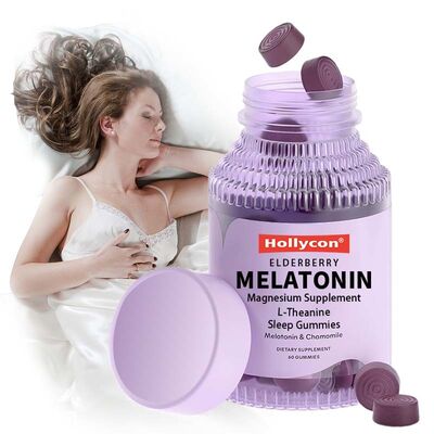 Factory Melatonin Sleep Gummies L-Théanine Aide au sommeil nocturne Aide à s'endormir