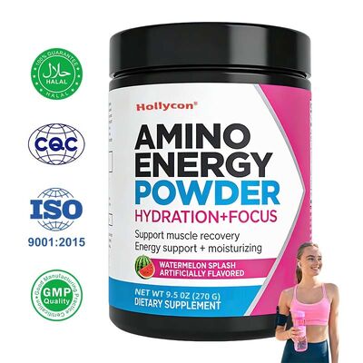Poudre d'électrolytes BCAA personnalisée pour l'énergie, améliore l'endurance, soutient l'hydratation et la récupération post-entraînement